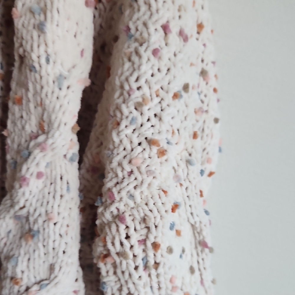 Jessica Simpson Cream Multicolor Knit Cardigan - Picture 3 of 5